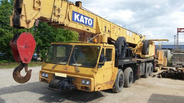 Автокран КАТО NK-500MS, г/п 50т, на базе спецшасси MITSUBISHI 8 х 4, 1985 г.вып.